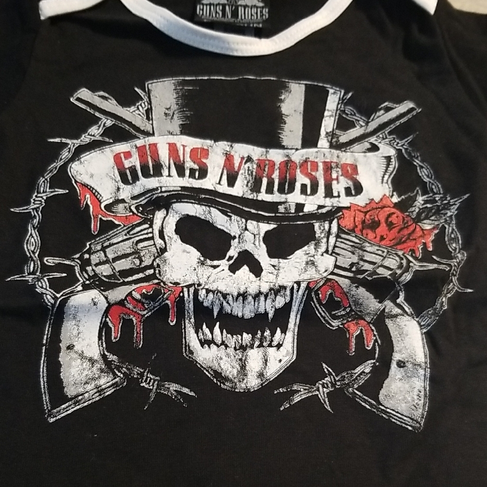 Guns N' Roses Black Kids Short Sleeve Onesie 3-6m